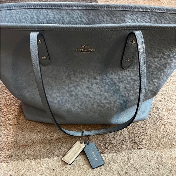 Light Blue Used Coach Purse - Picture 4 of 9